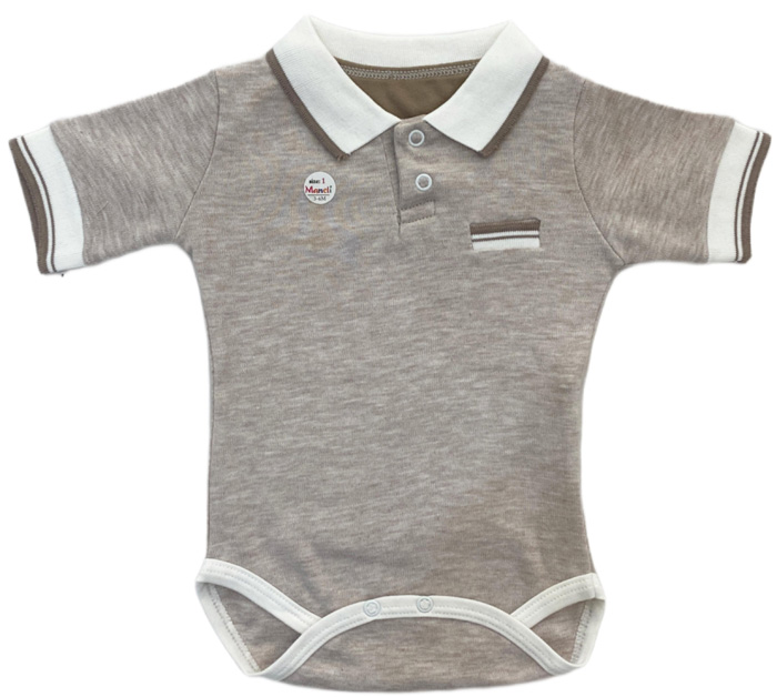 آستین کوتاه زیر دکمه طرح جنتلمن