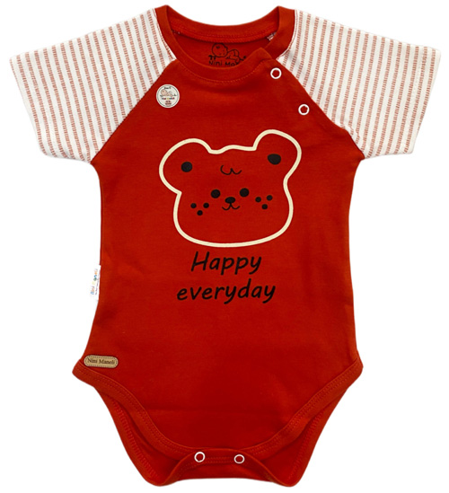 آستین کوتاه زیر دکمه طرح بامزی