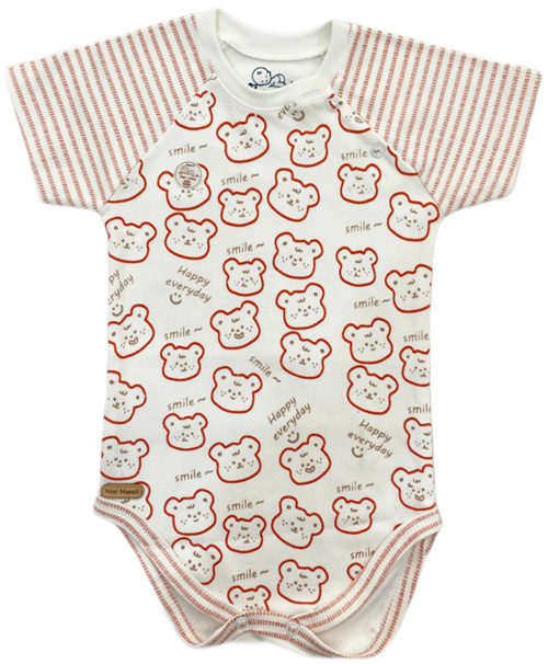 آستین کوتاه زیر دکمه طرح بامزی