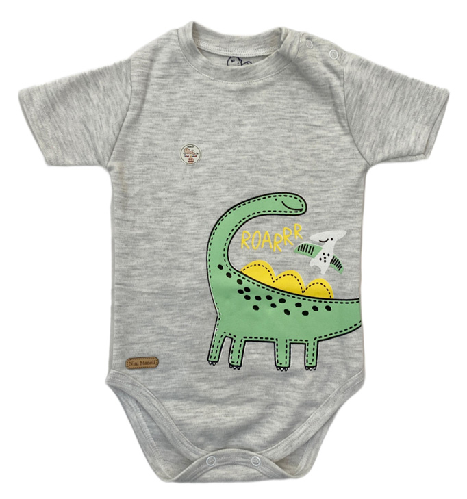 آستین کوتاه زیر دکمه طرح ژوراسیک