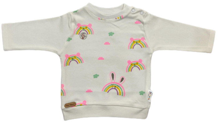 آستین بلند طرح رنگین کمان