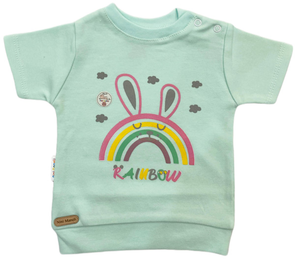 آستین کوتاه طرح رنگین کمان